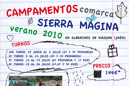 Cartel Campamentos Comarca Sierra Magina 2010 Cartel Campamentos Comarca Sierra Magina 2010