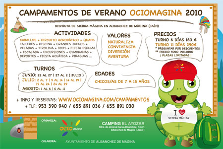 Cartel Campamentos de verano Ociomagina 2010 Cartel Campamentos de verano Ociomagina 2010