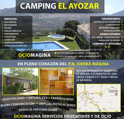 Folleto promocional Camping El Ayozar